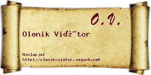 Olenik Viátor névjegykártya